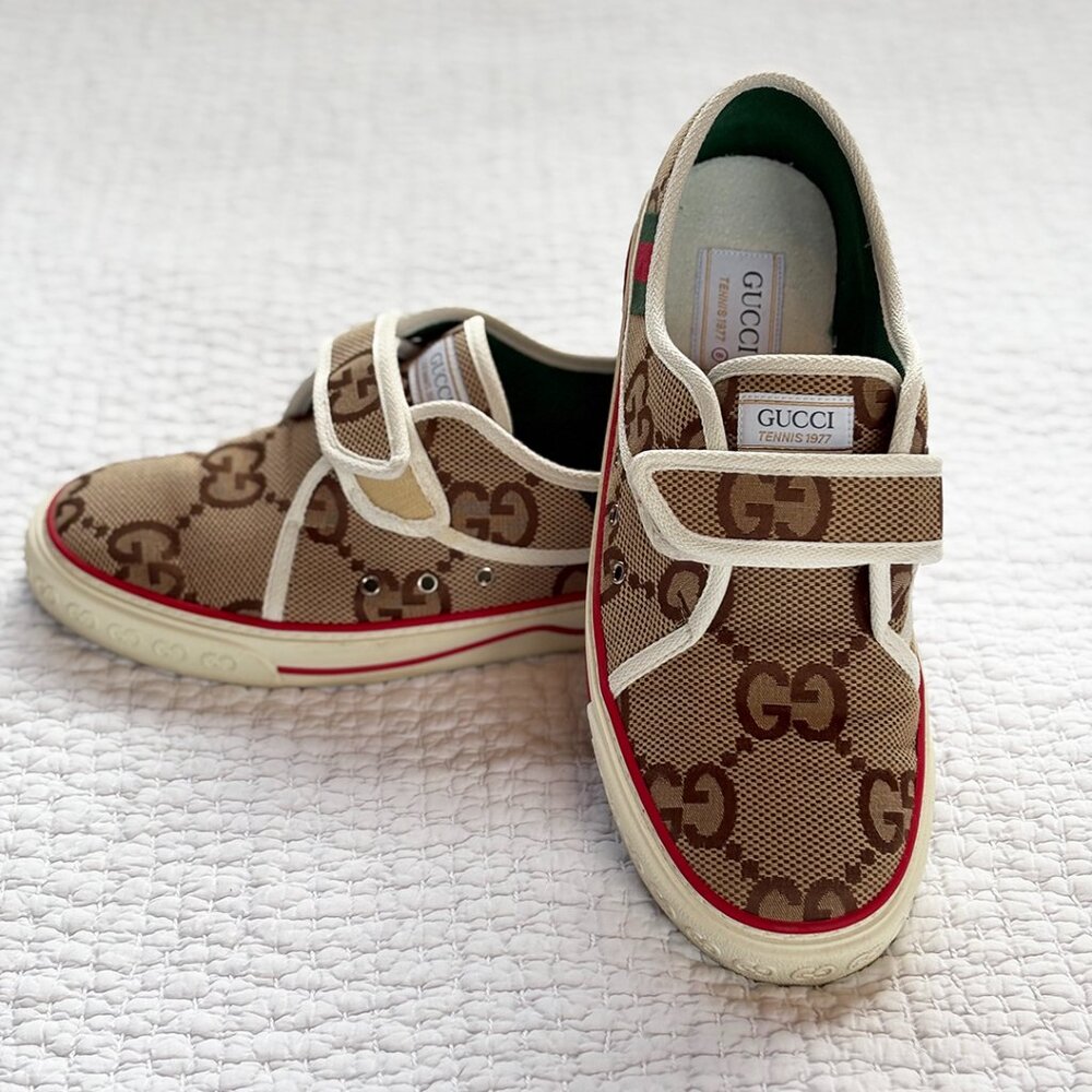 Gucci Tennis 1977 Large GG Canvas Sneakers Size EU 8